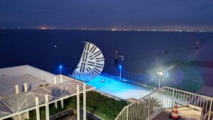 夜明け前の『海ほたる』でソロ活♪～夜と朝の景色を満喫～